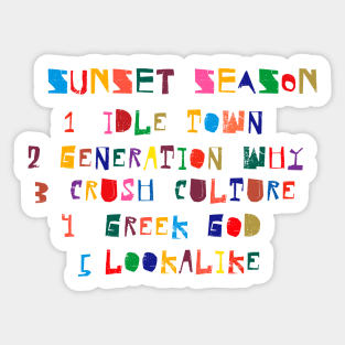 sunset season Sticker